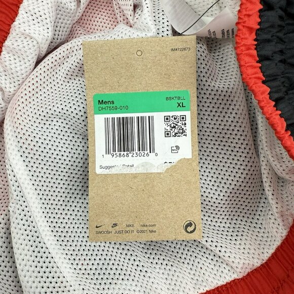 Nike‎ DNA Woven Shorts Basketball Red DH7559-010 Men’s XL Colorblock Mesh Lined - Picture 10 of 11